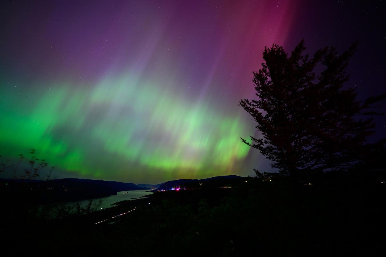 Strong Geomagnetic storm showing bright northern light displays.